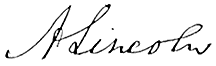 Lincoln's signature