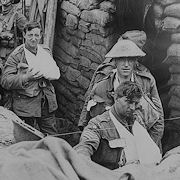 Wounded British in a Trench