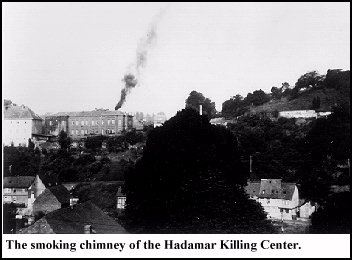 The smoking chimney of the Hadamar Killing Center