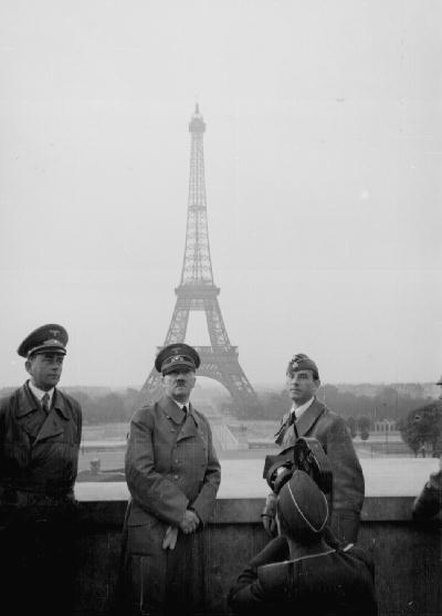 Adolf Hitler visits Paris with architect Albert Speer (left) June 23, 1940