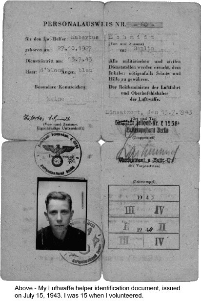My Luftwaffe helper ID.