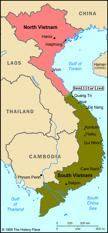 The History Place - Vietnam War Map 9CF